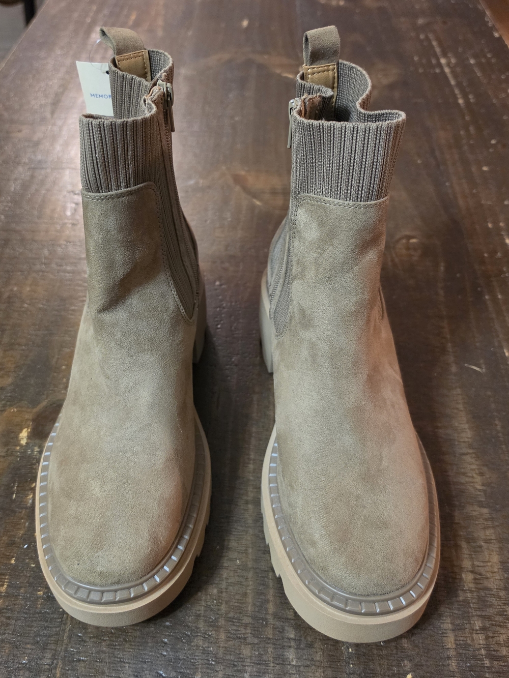 Universal Thread Women’s Taupe Suede Boots Size 11 - Picture 2 of 6